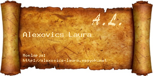 Alexovics Laura névjegykártya