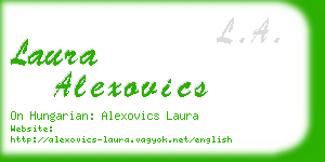 laura alexovics business card